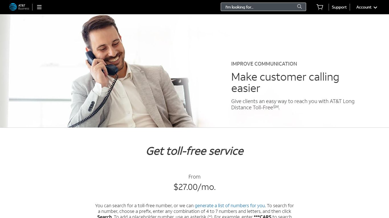 AT&T Small Business | Toll Free Service Availability Lookup