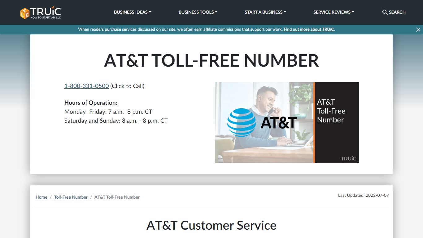 AT&T Toll-Free Number - AT&T Customer Service - How to Start an LLC